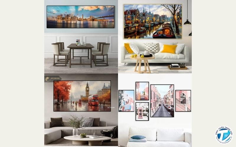  Tranh canvas phong cảnh thành phố